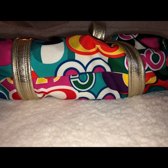 Rare Coach Poppy C Glam Tote - Picture 6 of 8